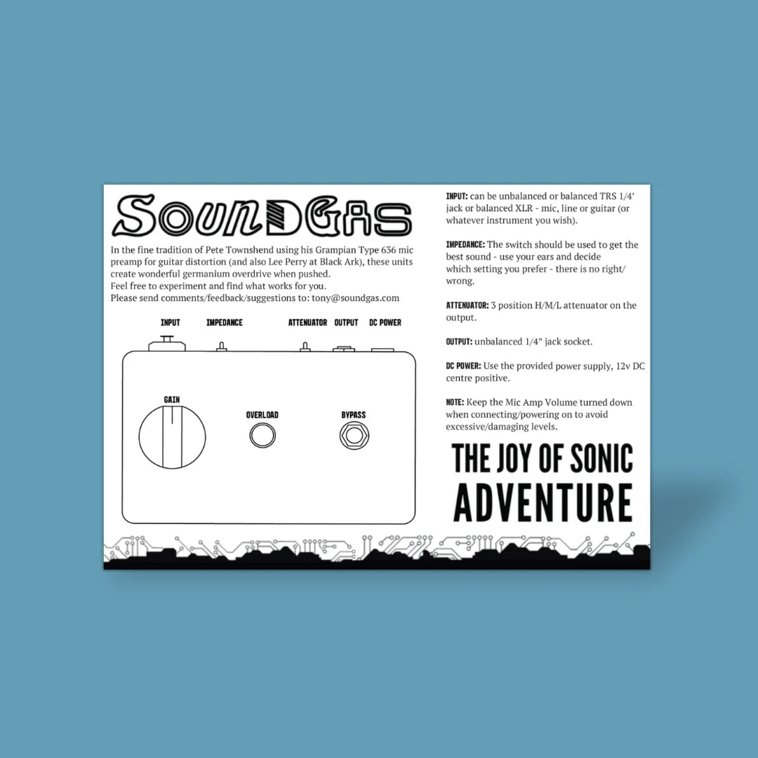 SOUNDGAS LIMITED 636P Preamp Pedal