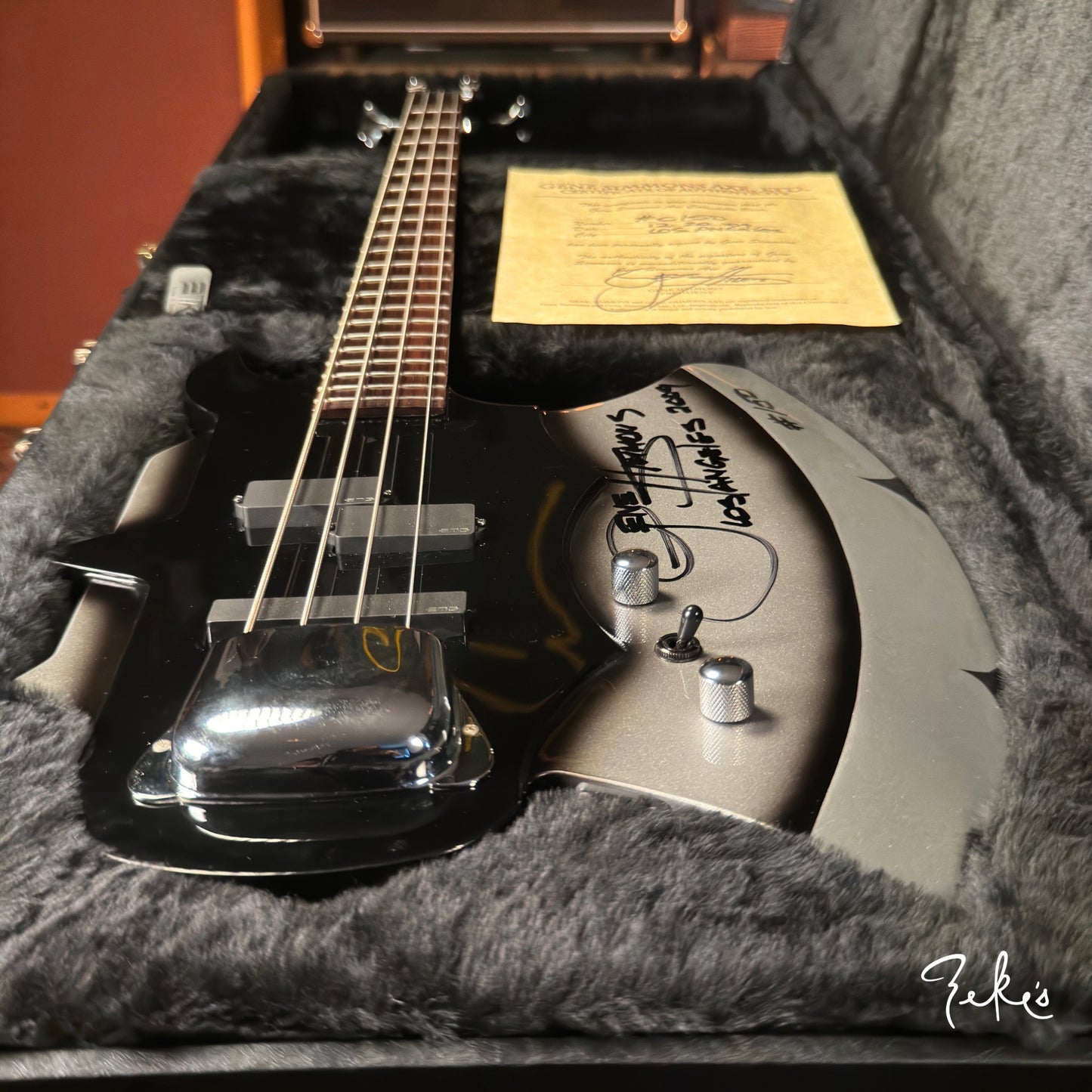 Gene Simmons AXE Bass Autographed w/COA